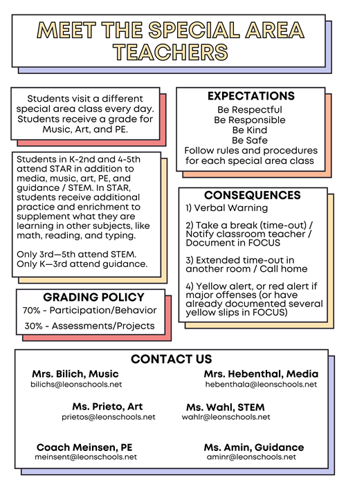 Meet The Special Area Teachers